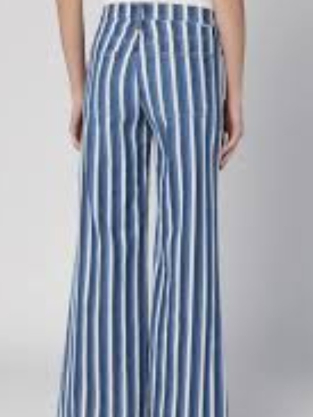 MOTHER NWT Wide Leg Blue Striped Women’s Pants 32